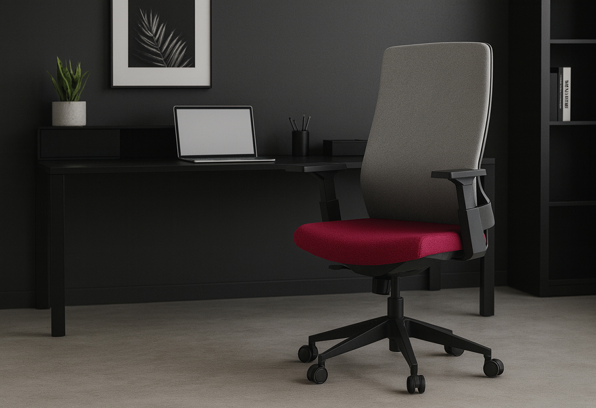 Απεικονίζεται η καρέκλα σε ένα home office.